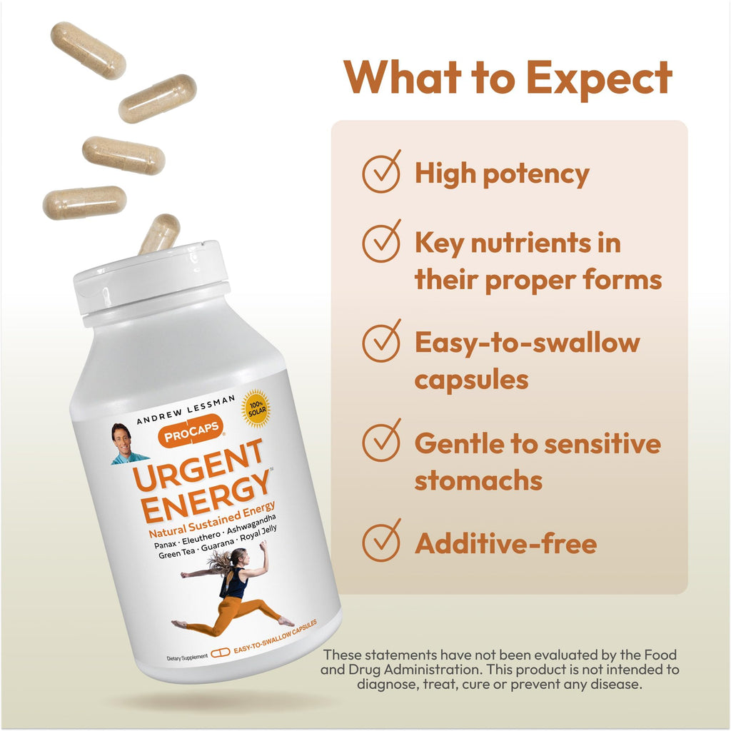 ANDREW LESSMAN Urgent Energy Capsules - Provides a Safe