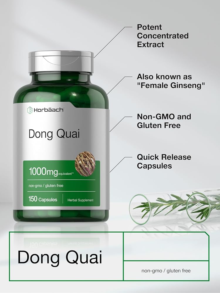 Horbäach Dong Quai Capsules - 150 Count - image 4
