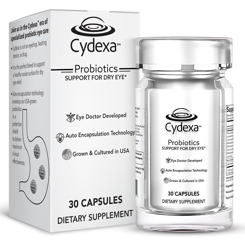Cydexa Probiotic Eye Health Supplement with Vitamin D3 - 30 Capsules