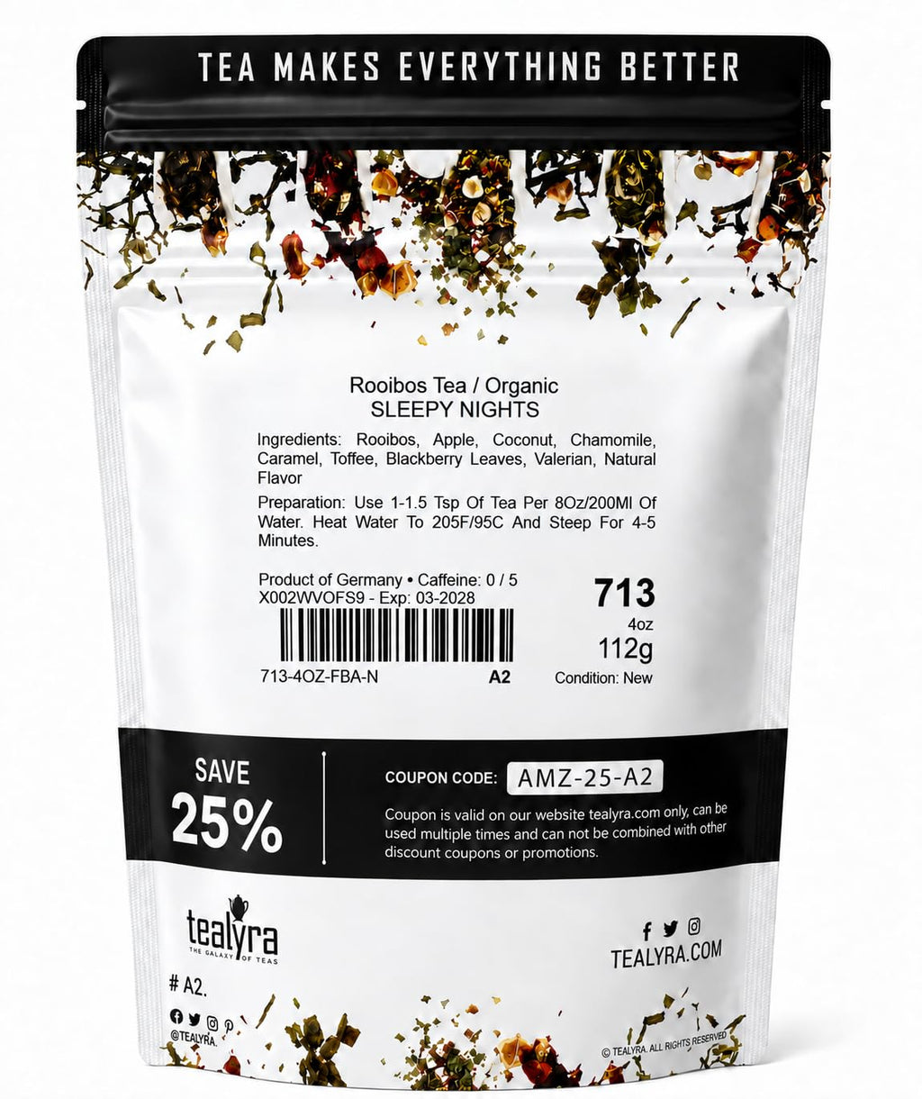 Tealyra Sleepy Nights Loose Leaf Herbal Tea - 112g - image 5
