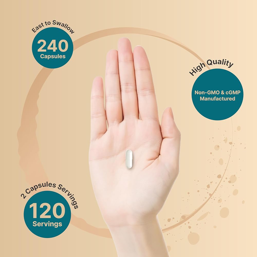 NatureBell Pure Magnesium Glycinate 1000mg - 240 Vegetarian Capsules - image 5