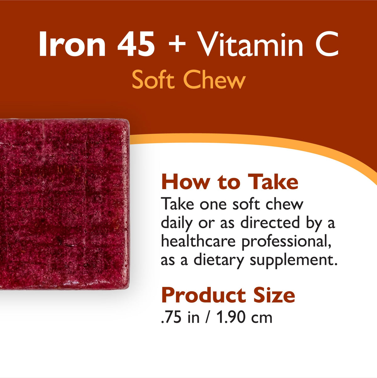 Celebrate Vitamins Bariatric Iron Soft Chew with Vitamin C