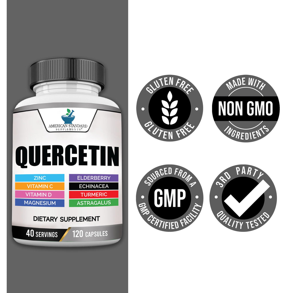 American Standard Supplements Quercetin 1000mg with Zinc & Vitamin C - image 8