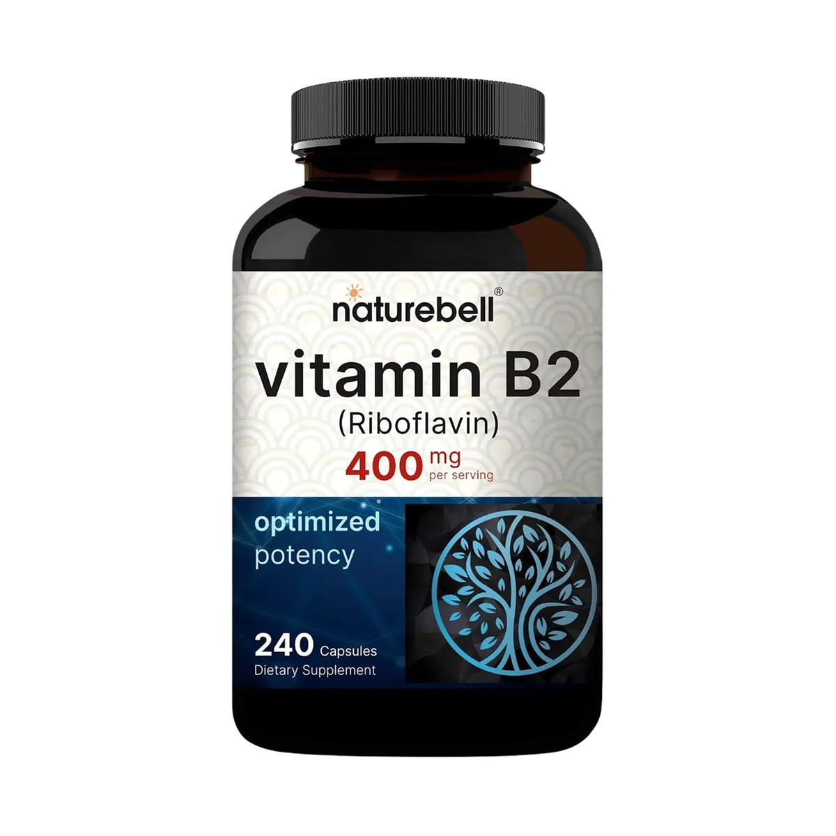 NatureBell Vitamin B2 Riboflavin 400mg - 240 Capsules