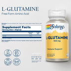 Solaray L-Glutamine 500 mg Immune Support - 100 Vegetarian Capsules - image 2