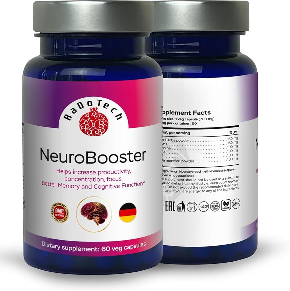 RaDoTech NeuroBooster Brain Supplement, Capsules GMP