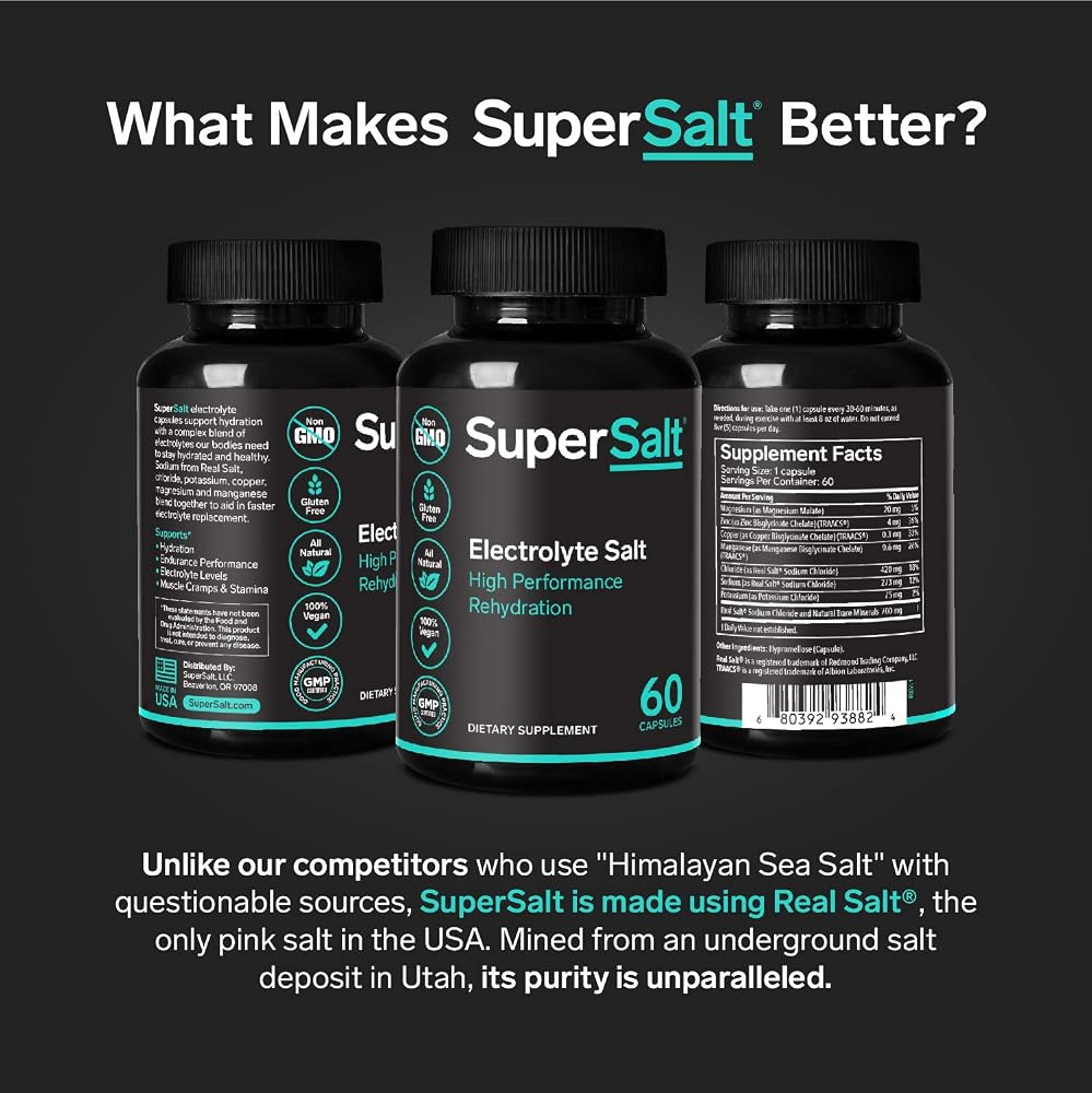 SuperSalt Keto Electrolyte Supplement Capsules - 60 Count - image 2