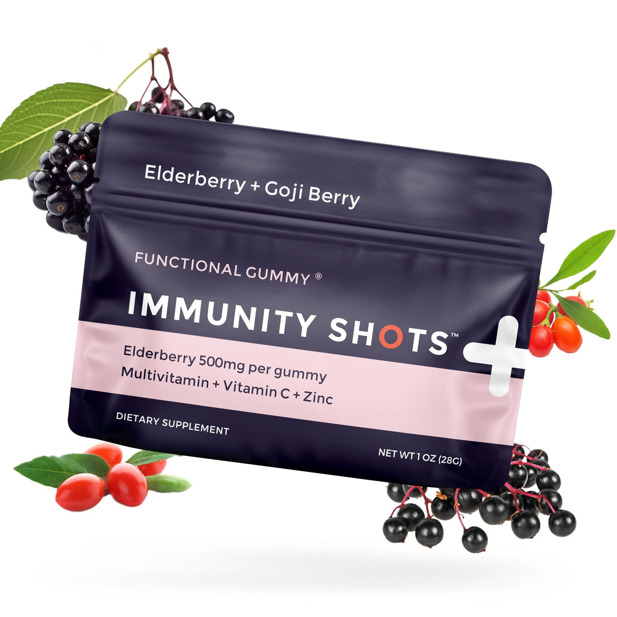 SGC Immunity Shots Elderberry Multivitamin Gummies - 48 Count
