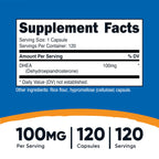 Nutricost DHEA 100mg Capsules - Gluten Free
