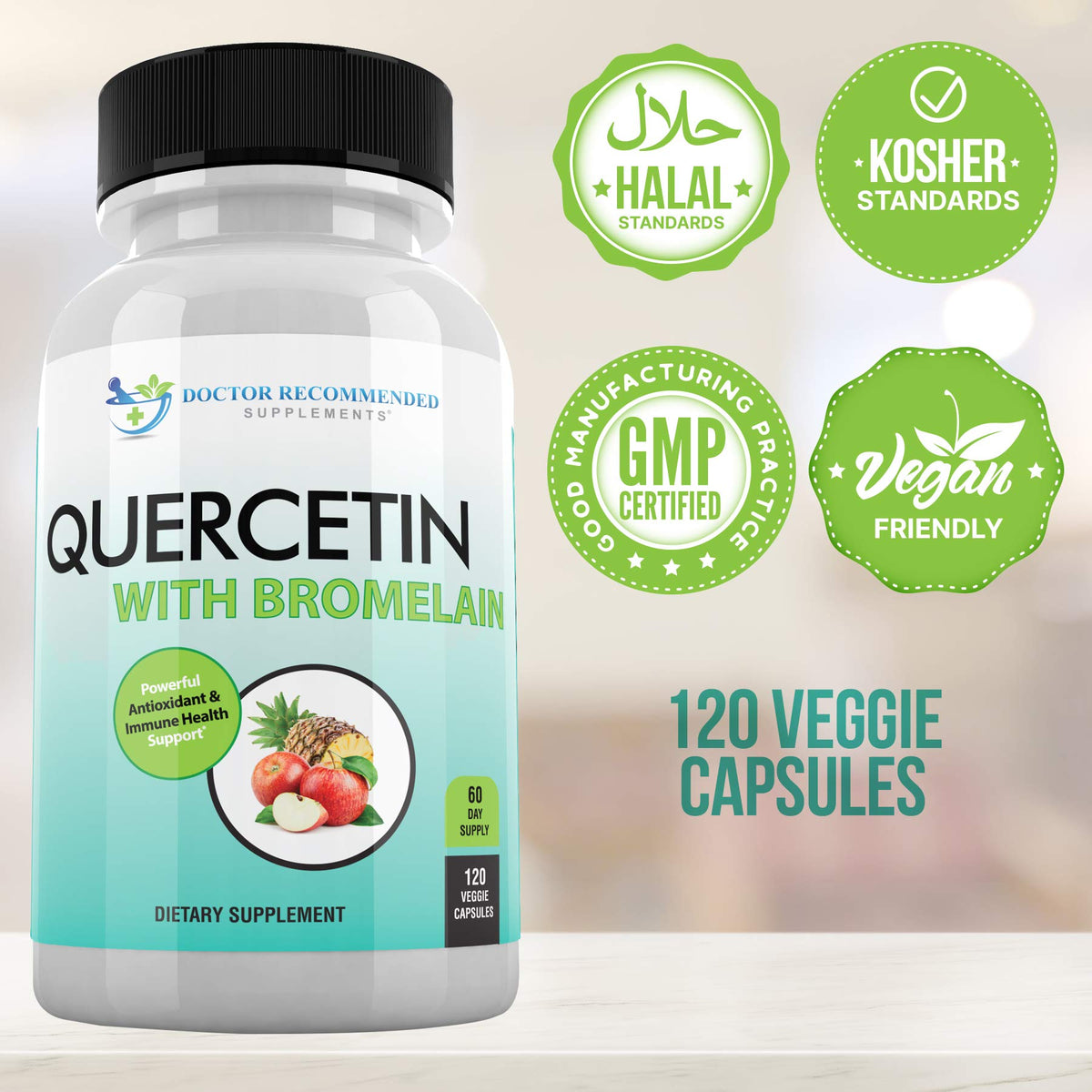 Doctor Recommended Supplements Quercetin 800mg with Bromelain - image 5