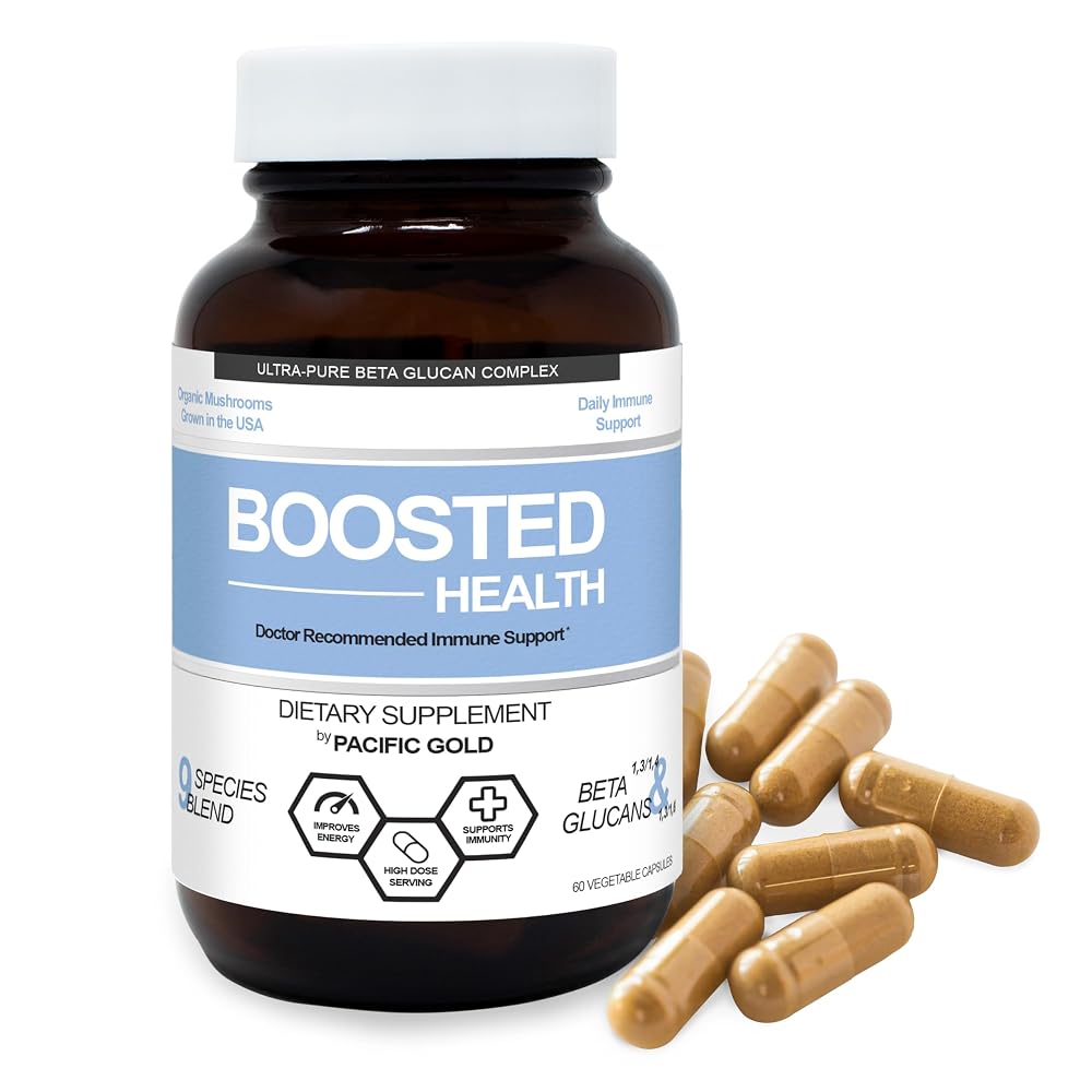 Pacific Gold Boosted Health 9 Mushroom Complex - 60 Capsules