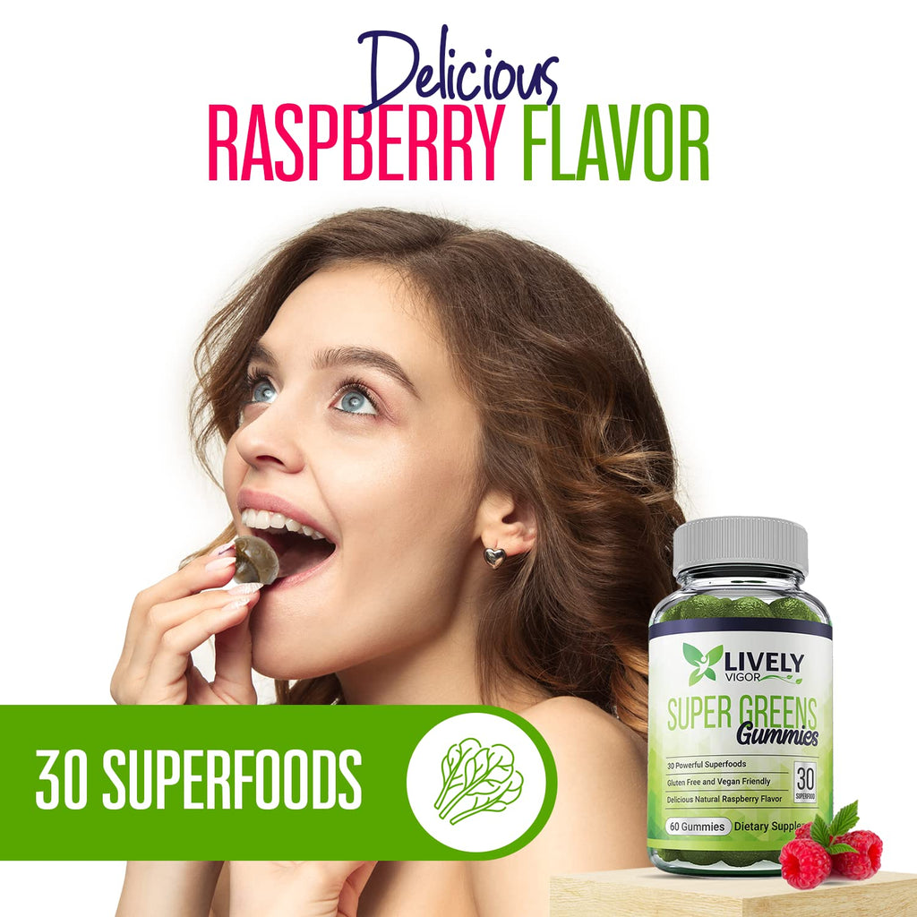 Lively Vigor Super Greens Gummies Multivitamin - 60 Gummies - image 3