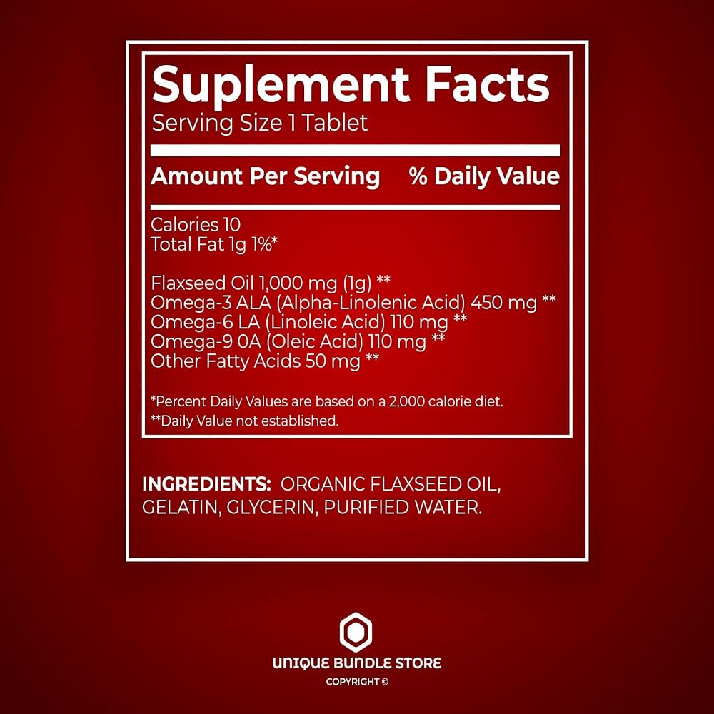 Unique Bundle Store Flaxseed Oil 1000mg