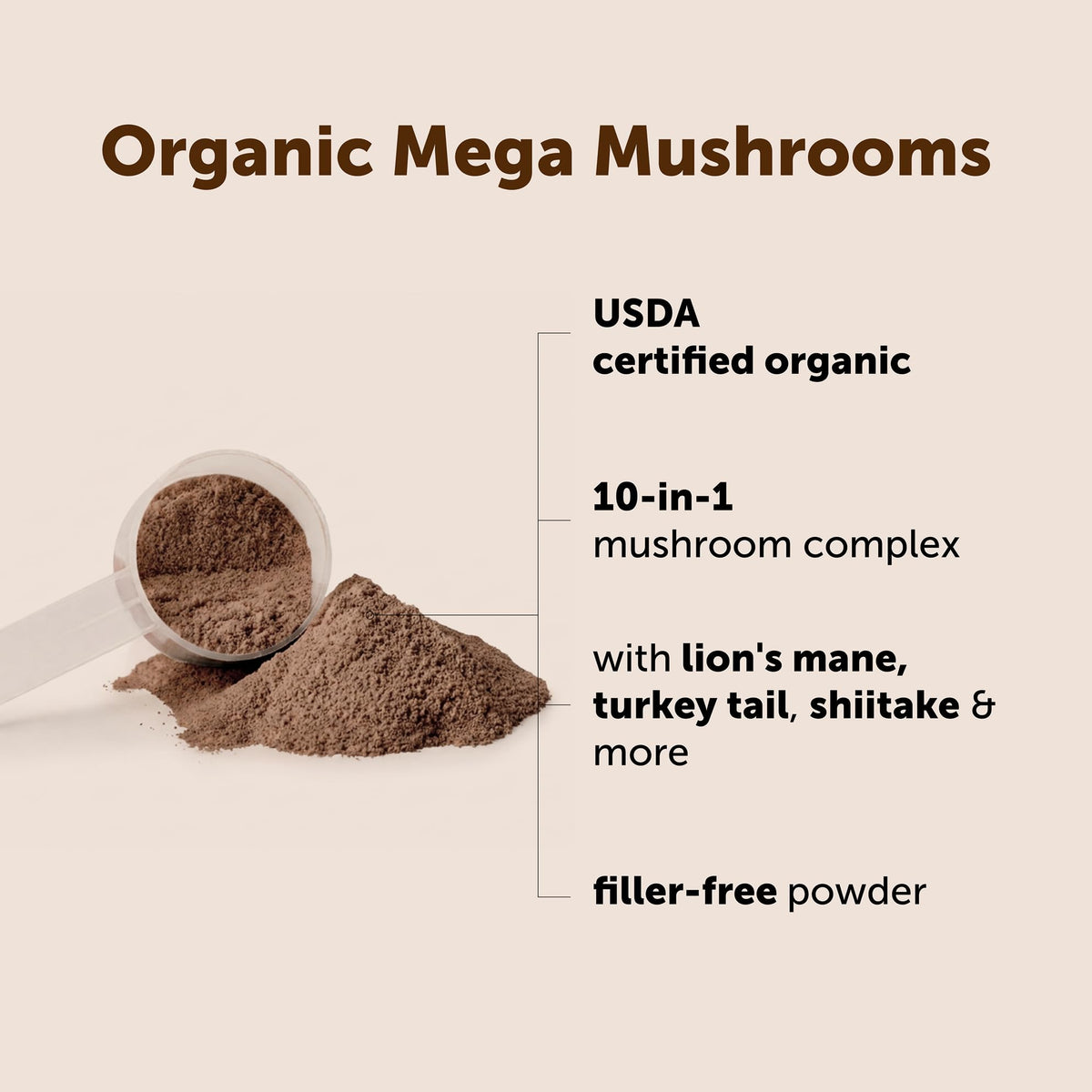 Micro Ingredients Organic Mega Mushroom Powder 10-in-1 - 10oz - image 3