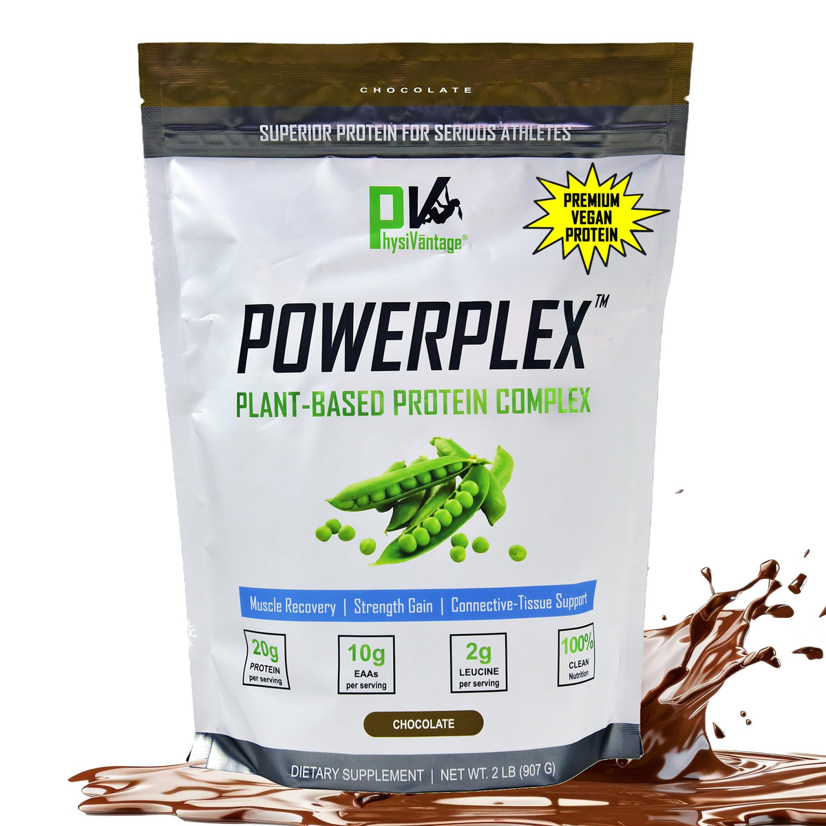 PhysiVantage POWERPLEX Vegan Protein Powder - 2 lb