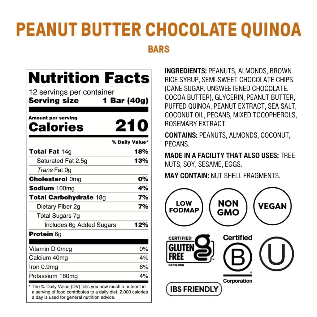 Fody Peanut Butter Chocolate Quinoa Snack Bars - 12 Count - image 2