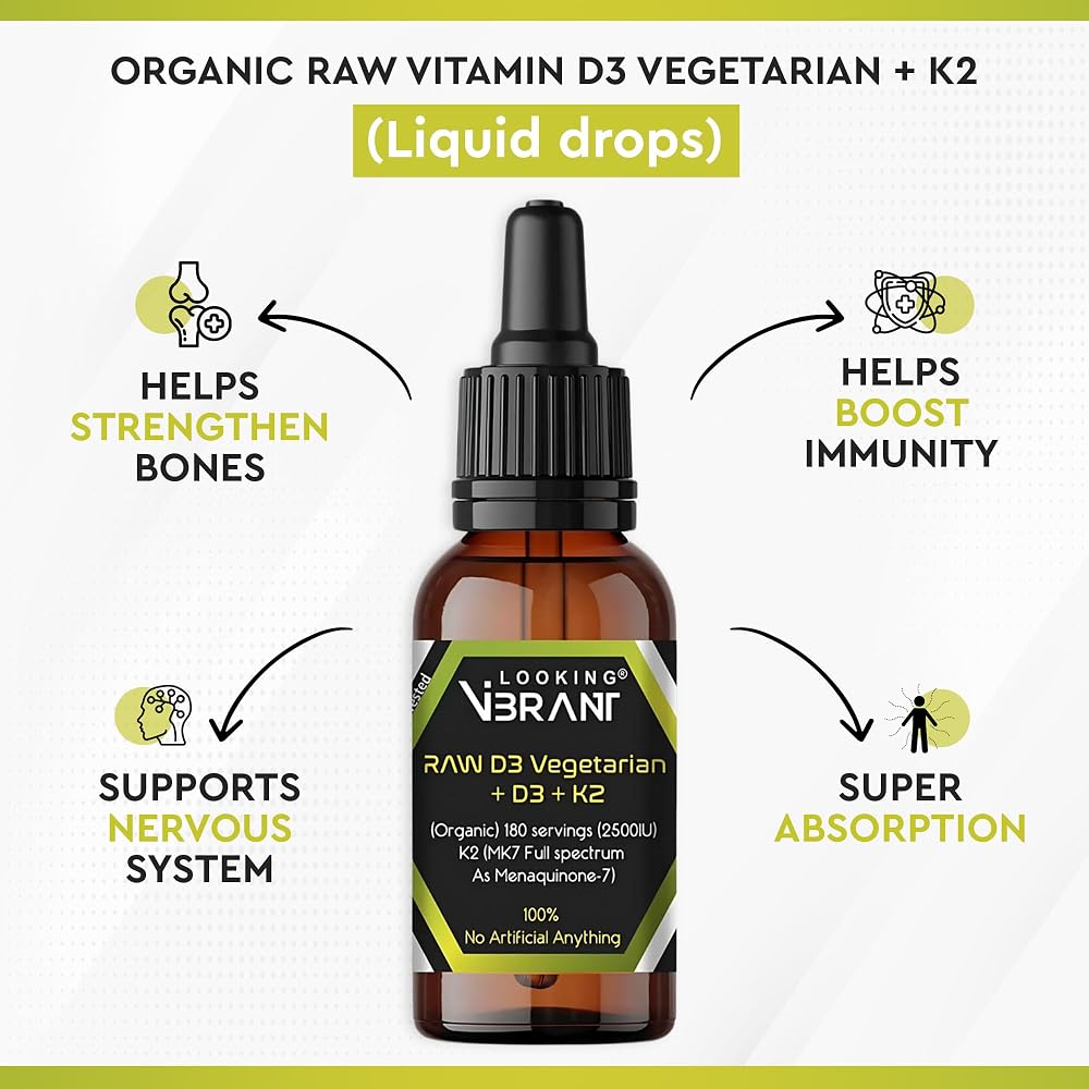LOOKINGVIBRANT Vitamin D3 + K2 Liquid Drops - 180 Servings - image 4