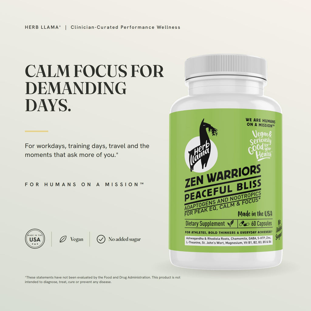 Herb Llama Zen Warriors Stress Relief Supplement - 60 Capsules - image 6