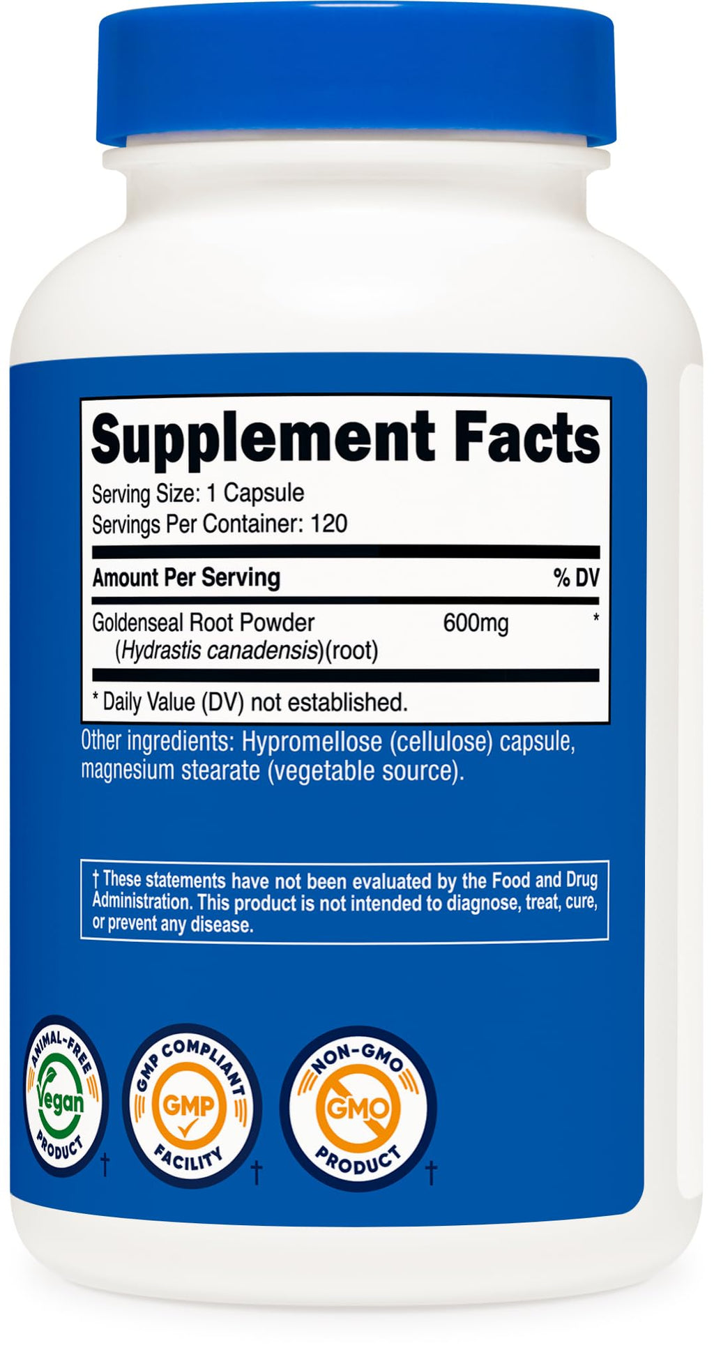Nutricost Goldenseal Root 600mg - 120 Capsules - image 5