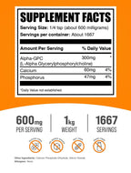 BulkSupplements.com Alpha GPC Powder