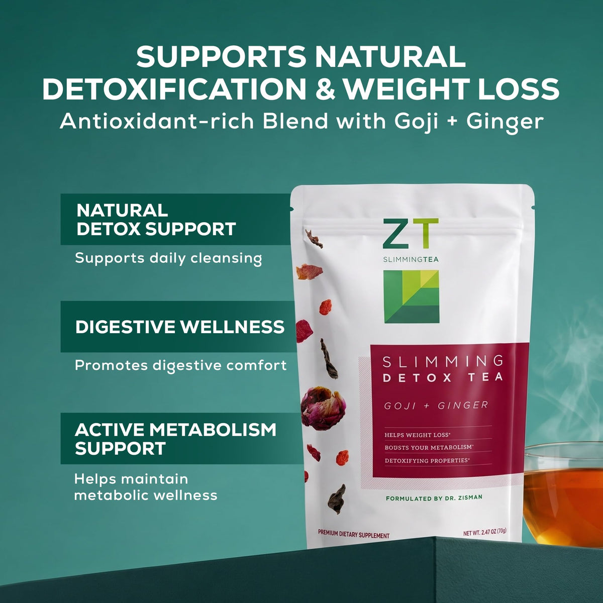 Dr. Zisman ZT Slimming - Healthy Weight Management Organic Herbal Tea