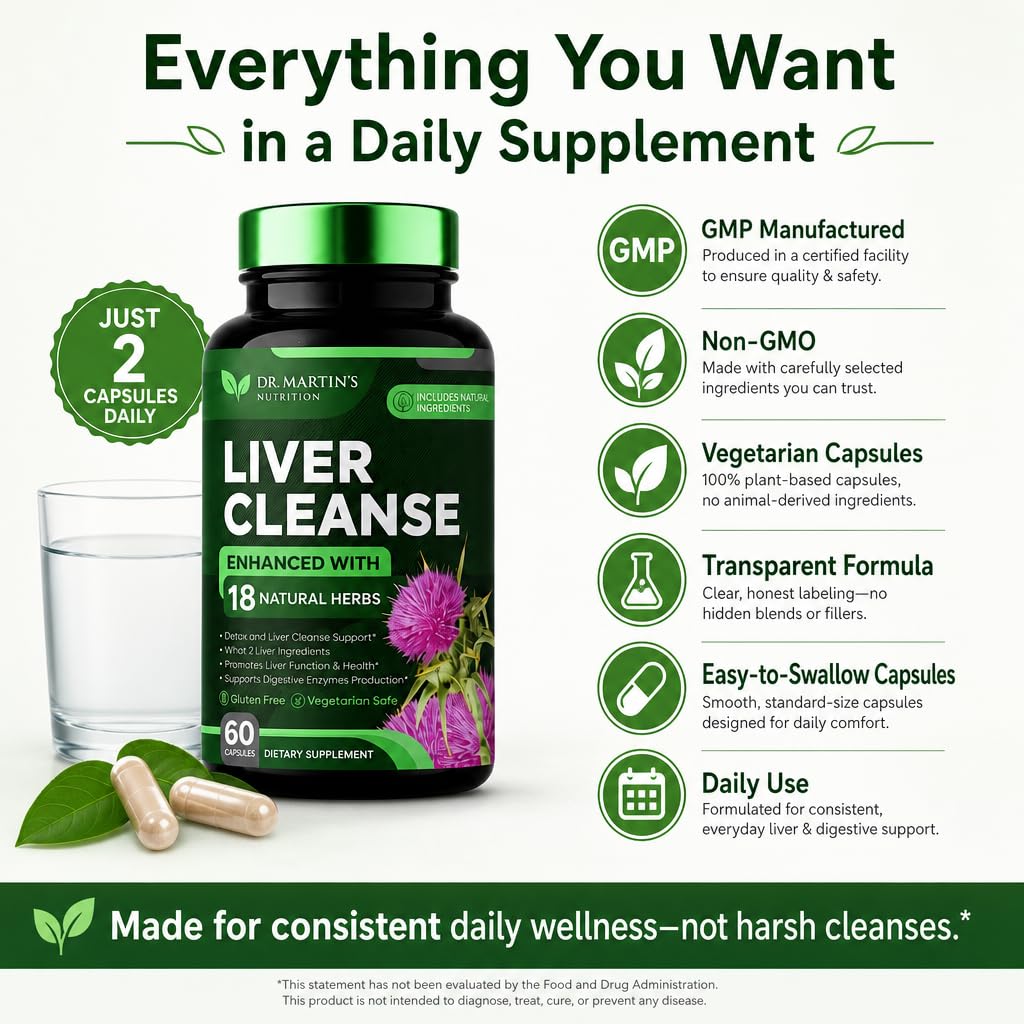 DR. MARTIN'S NUTRITION Liver Cleanse Detox & Repair Formula Supplement - image 5