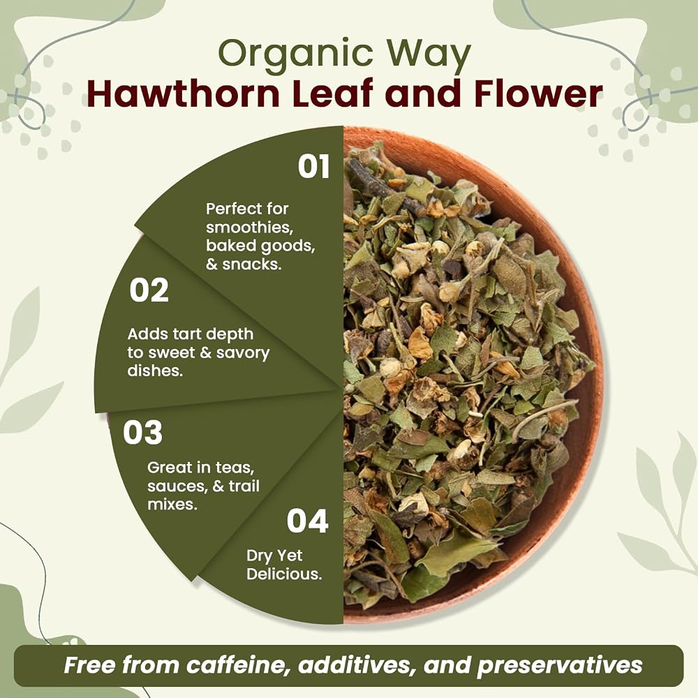Organic Way Hawthorn Leaf and Flower Cut & Sifted (Crataegus