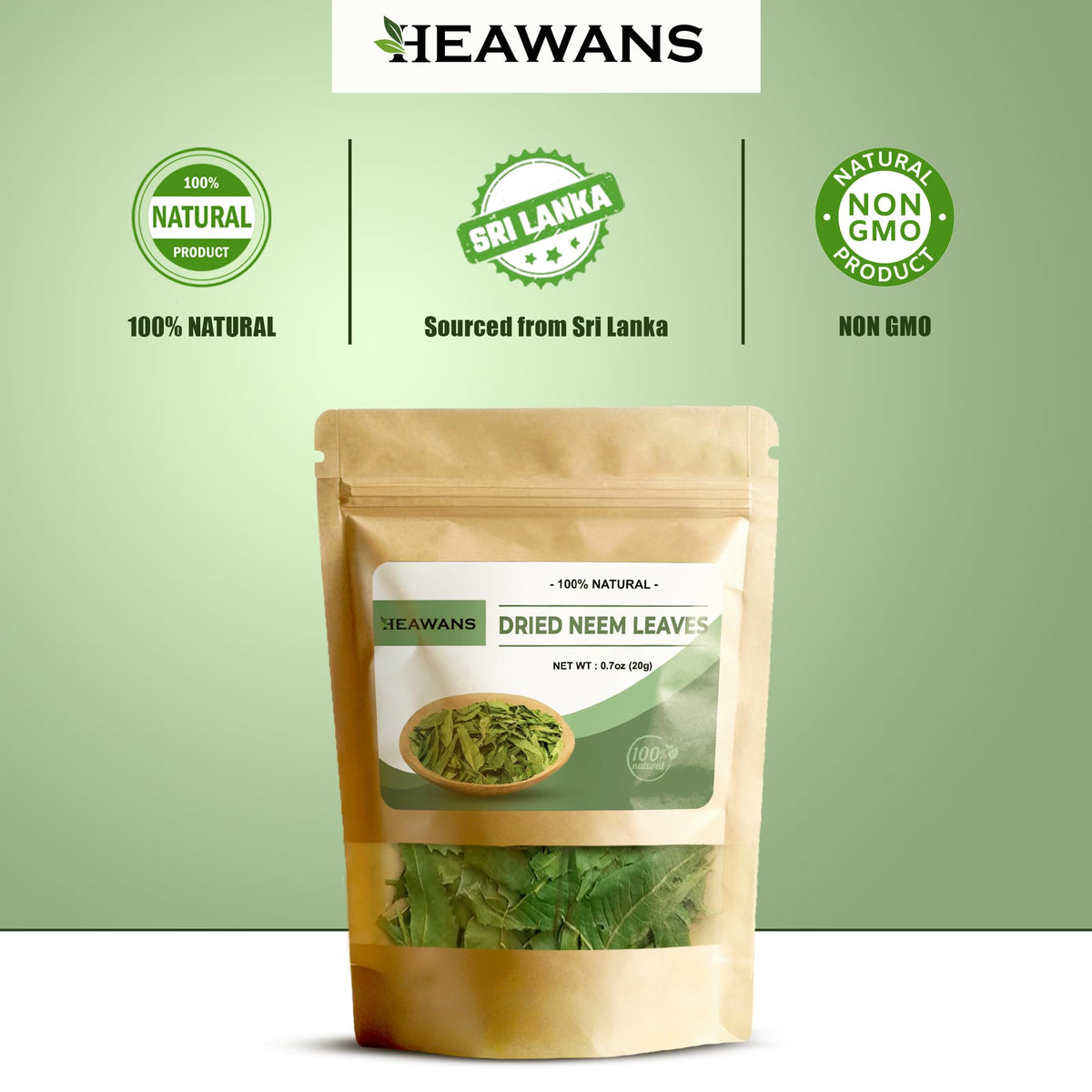 Heawans Dried Neem Leaves Herbal Supplement - 20g - image 4