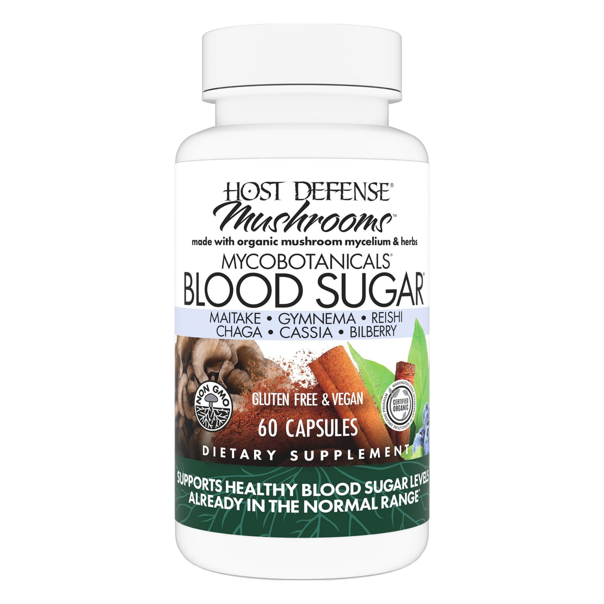 Host Defense MycoBotanicals Mushroom Supplement - 60 Capsules