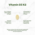 DEAL SUPPLEMENT Vitamin D3 5000 IU + K2 MK7 - 250 Softgels - image 3