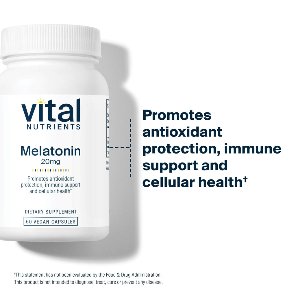 Vital Nutrients Melatonin 20mg Sleep Support - 60 Capsules - image 5