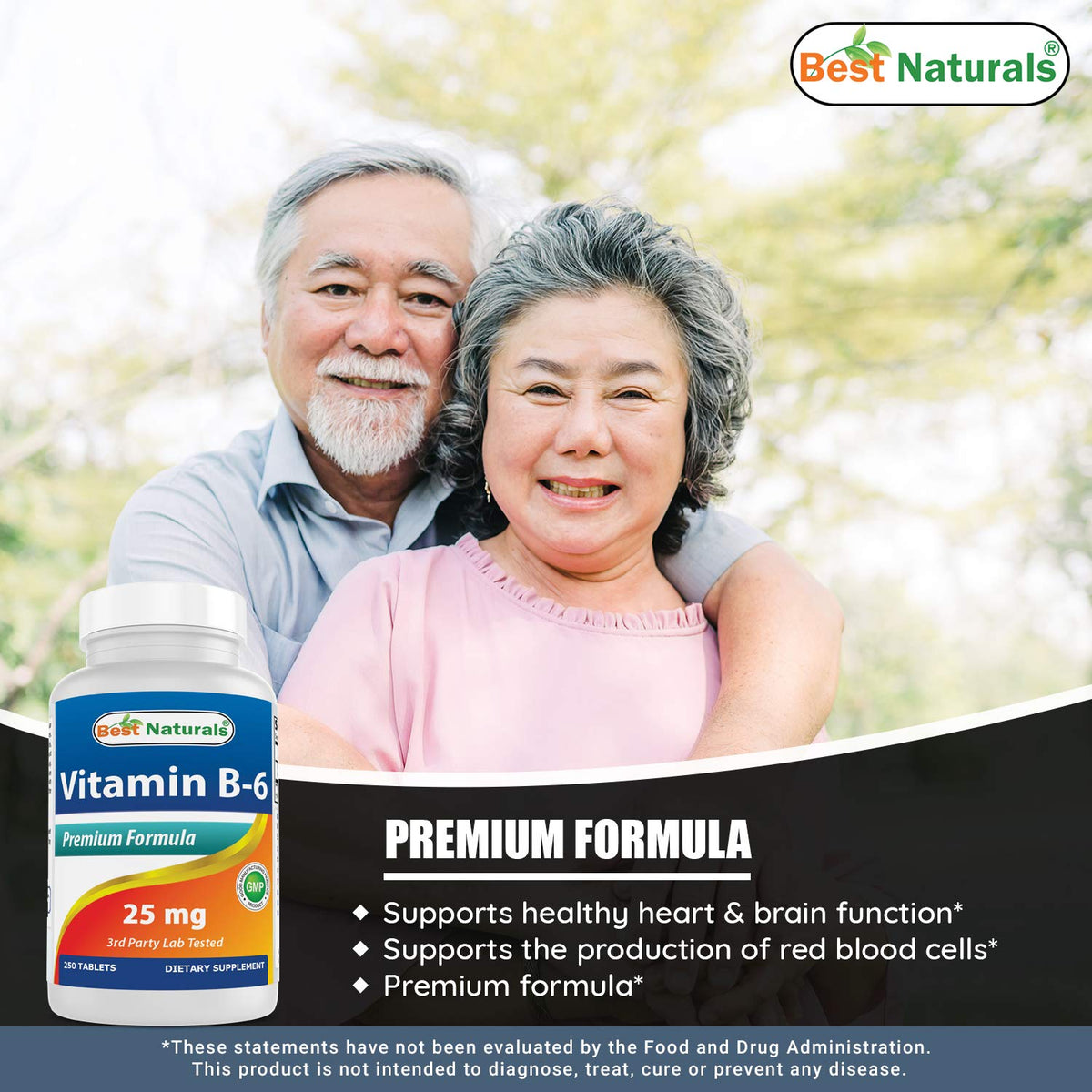 Best Naturals Vitamin B6 25mg - 500 Tablets - image 5