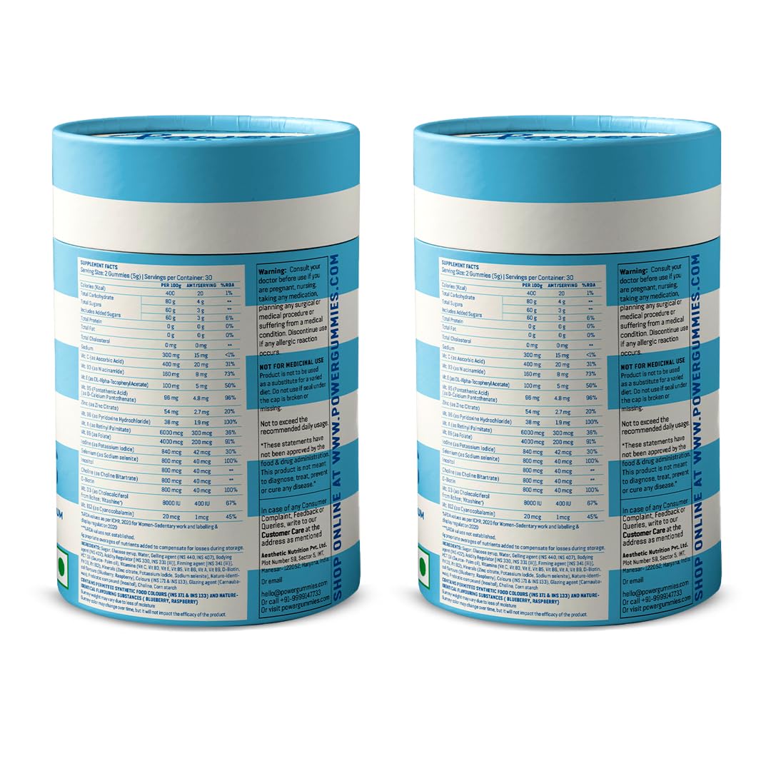 Power Gummies Hair & Nail Gummies with Biotin & Zinc - 120 Gummies - image 2