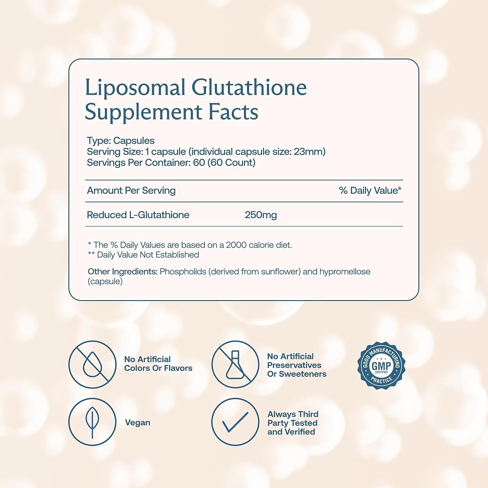 BodyBio Liposomal Glutathione Antioxidant Capsules - 60 Count - image 2
