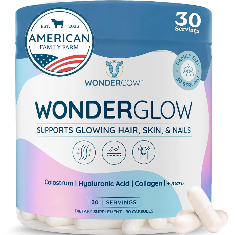 WONDERCOW Hair Skin and Nails Vitamins with Collagen - 90 Capsules