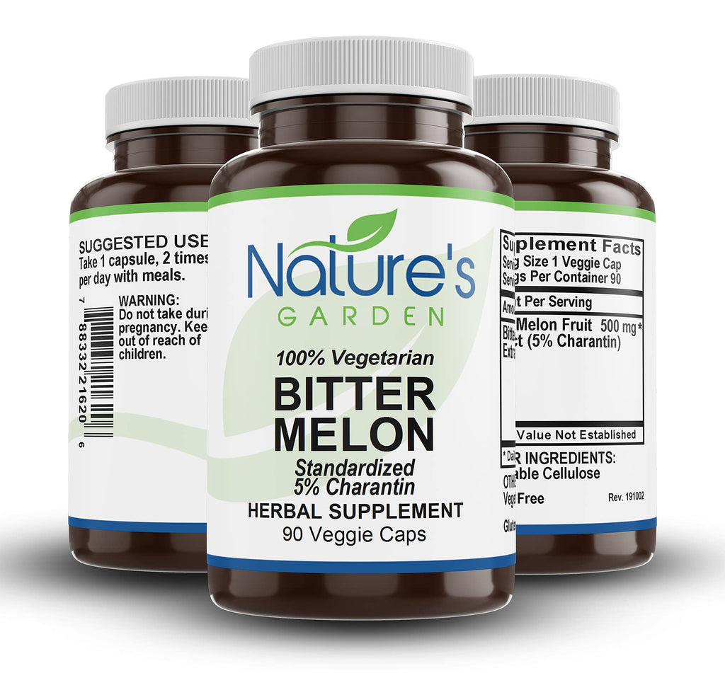 Nature's Garden Essentials Bitter Melon Extract 500mg - 90 Vegetarian Capsules - image 3