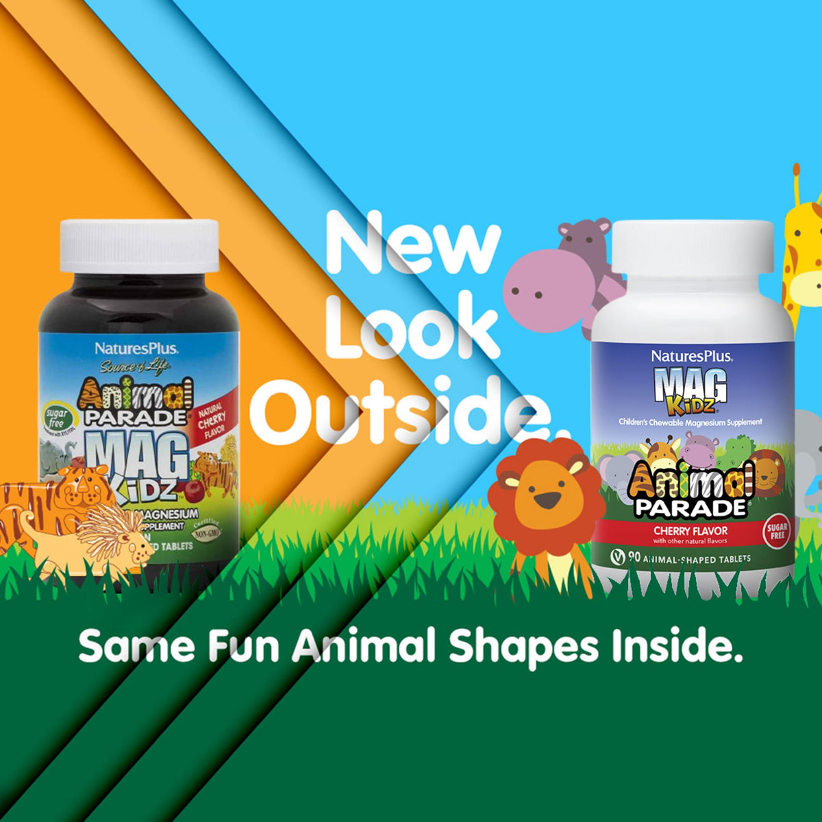NaturesPlus Animal Parade MagKidz Magnesium Chewable Tablets - 180 Count - image 2