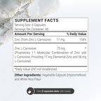 Supersmart Zinc L-Carnosine 75mg - 120 Vegetarian Capsules - image 3