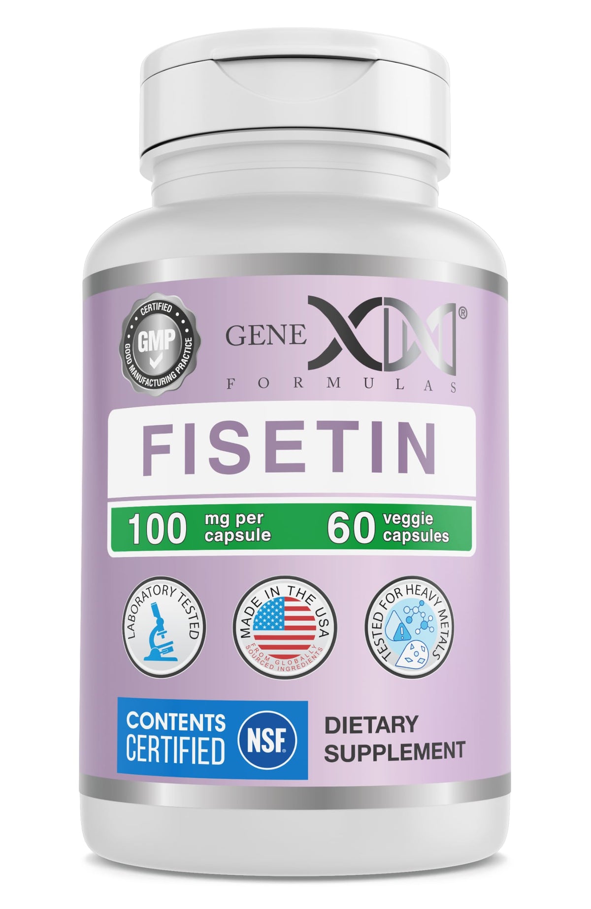 Genex Formulas Fisetin 100mg Supplement - 60 Capsules