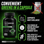 Live Anabolic TestoGreens Max Men's Greens Supplement - 60 Capsules - image 4