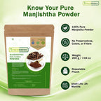 Foodherbs Manjistha Powder Pure Indian Madder Root - 200g - image 2