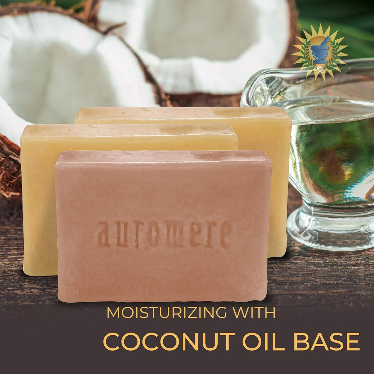 Auromere Ayurvedic Natural Bar Soap Variety Pack, Vegan - 3 Bars - image 3