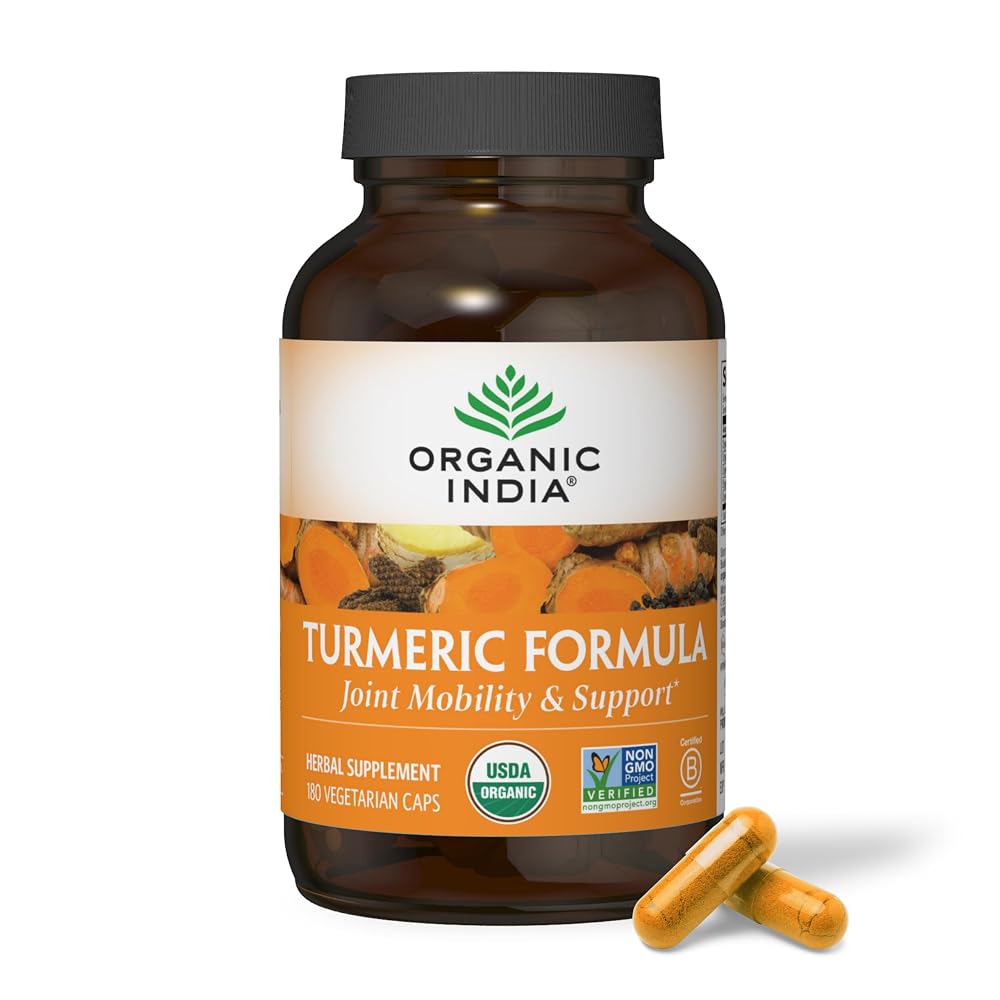 ORGANIC INDIA Turmeric Curcumin with Black Pepper - 180 Capsules