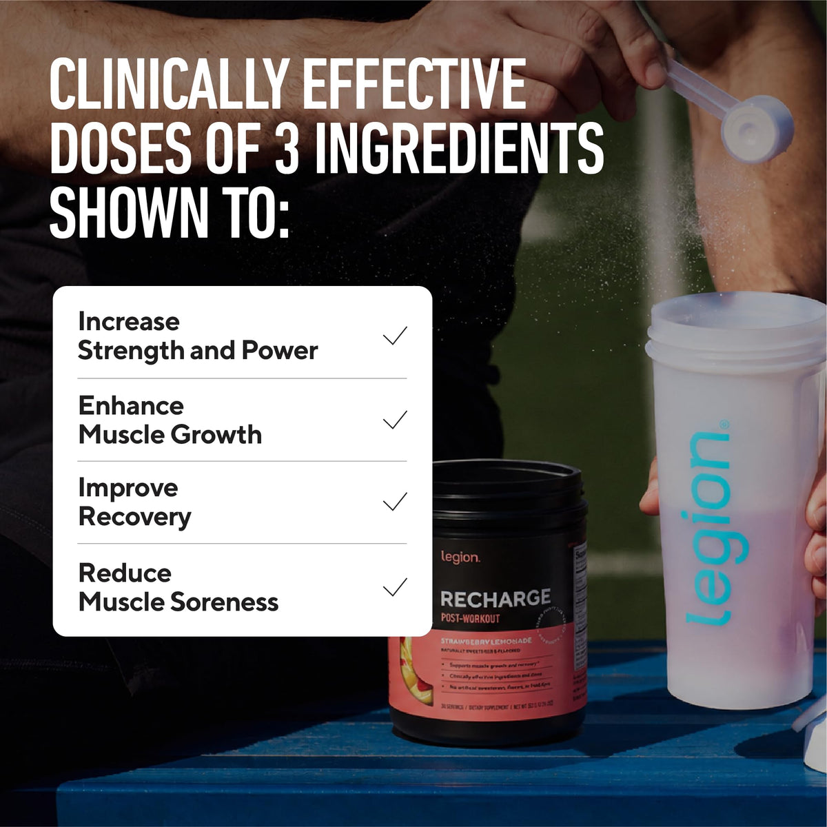 Legion Recharge Creatine Post-Workout Recovery Powder - 30 Servings - image 3