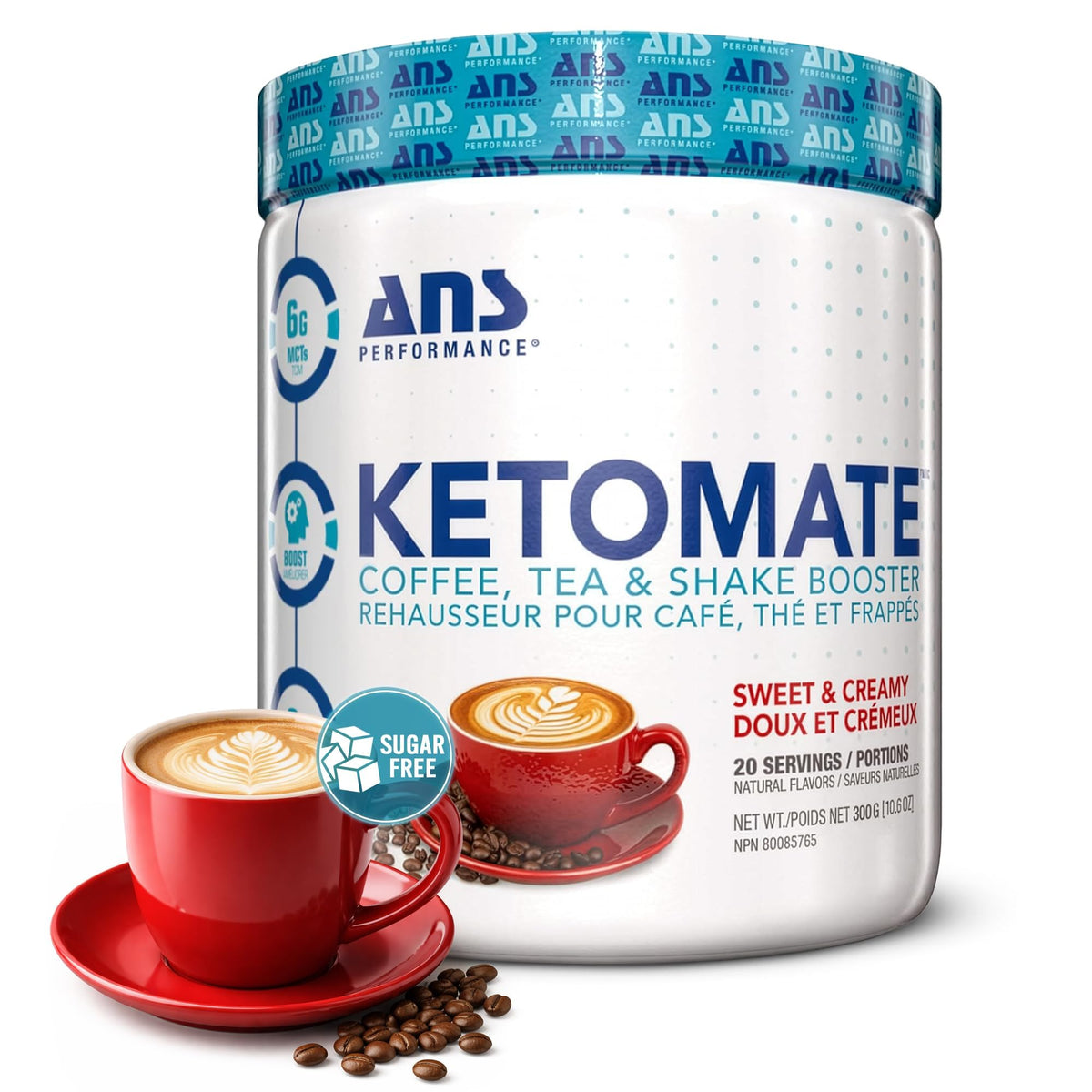 ANS Performance Ketomate Sugar Free Coffee Creamer Powder - 20 Servings