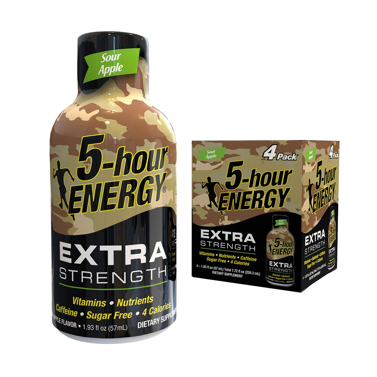 5-hour ENERGY Shot Extra Strength Sour Apple - 12 Pack