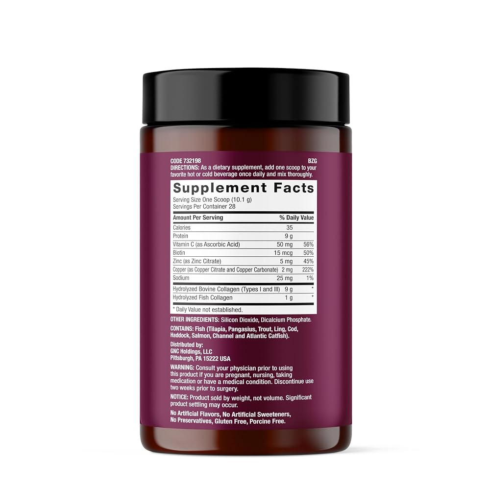 GNC Premier Collagen Powder Unflavored - 28 Servings - image 2