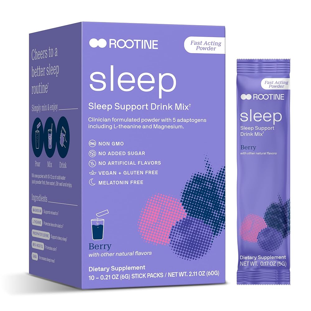 Rootine Sleep Magnesium Supplement Powder for Sleep & Stress Support