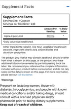 Vitacost Alpha Lipoic Acid 300 mg Antioxidant Support - 240 Capsules - image 2