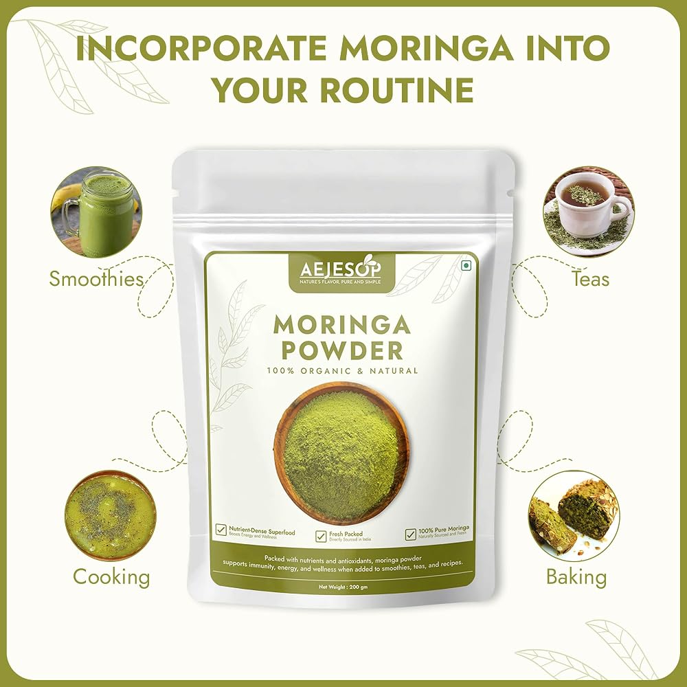 AEJESOP Organic Moringa Oleifera Leaf Powder - 7 oz - image 5